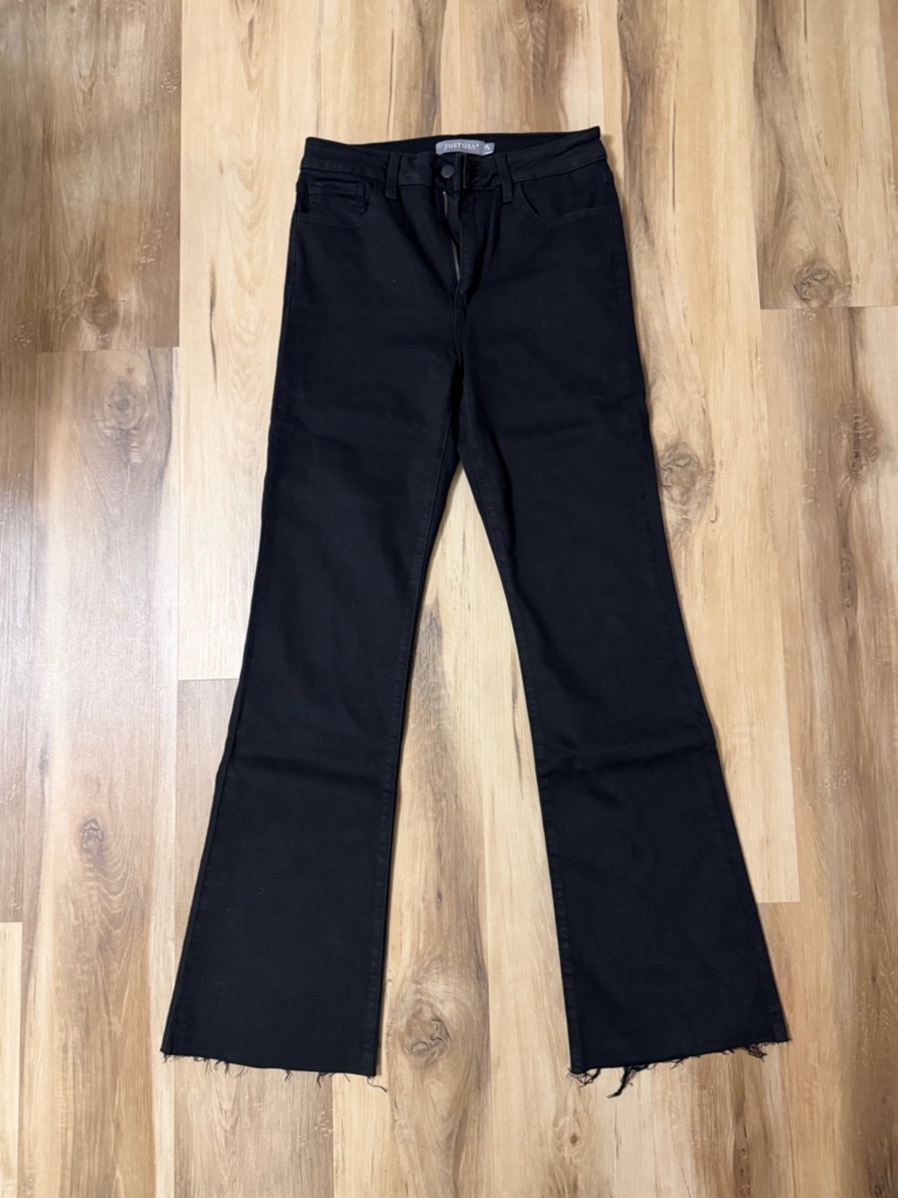 Just USA Black High Rise Flare Jeans Size 29 Stretch Bootcut
